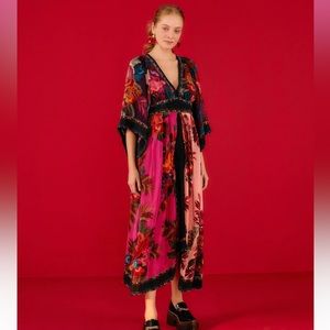Farm Rio Flower Scarves Maxi Dress